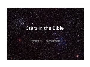 Stars in the Bible Robert C Newman Star