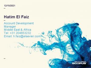 12152021 Hatim El Faiz Account Development Manager Middle