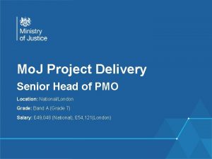 Mo J Project Delivery Senior Head of PMO