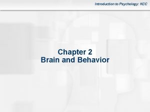 Introduction to Psychology KCC Chapter 2 Brain and