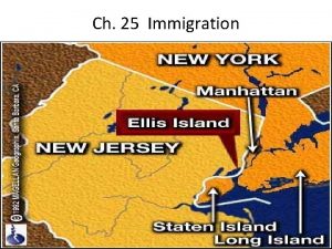 Ch 25 Immigration Increase of Immigration Between 1860