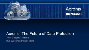 Acronis The Future of Data Protection Josh Mazgelis