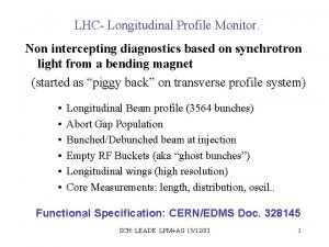 LHC Longitudinal Profile Monitor Non intercepting diagnostics based