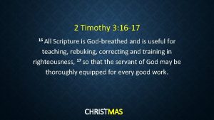 2 Timothy 3 16 17 16 All Scripture