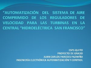 AUTOMATIZACIN DEL SISTEMA DE AIRE COMPRIMIDO DE LOS