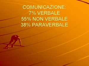 COMUNICAZIONE 7 VERBALE 55 NON VERBALE 38 PARAVERBALE