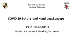 TSG 1861 Bad Wurzach Abteilung Tischtennis COVID 19