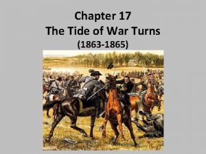 Chapter 17 The Tide of War Turns 1863