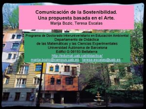 Comunicacin de la Sostenibilidad Una propuesta basada en