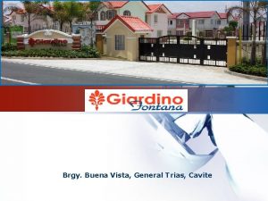 LOGO Brgy Buena Vista General Trias Cavite Location