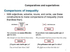 6 3 Comparatives and superlatives Comparisons of inequality