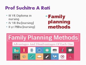 Prof Suchitra A Rati III YR Diploma in