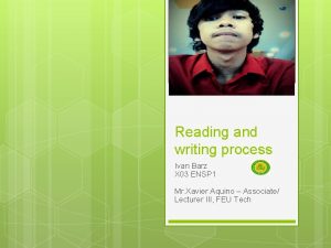 Reading and writing process Ivan Barz X 03