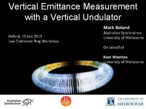 Vertical Emittance Measurement with a Vertical Undulator Mark