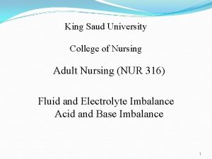 King Saud University College of Nursing Adult Nursing