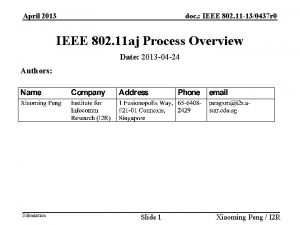 April 2013 doc IEEE 802 11 130437 r