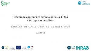 Rseau de capteurs communicants sur lEtna Du capteurs