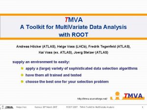 TMVA A Toolkit for Multi Variate Data Analysis