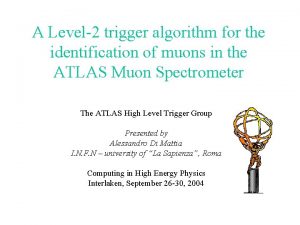 A Level2 trigger algorithm for the identification of