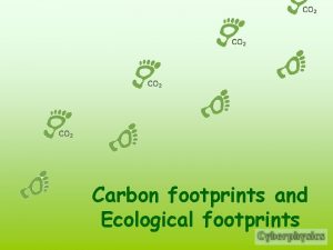 Carbon footprints and Ecological footprints CO 2 emission