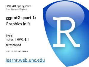 EPID 701 Spring 2020 R for Epidemiologists ggplot