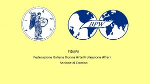 FIDAPA Federazione Italiana Donne Arte Professione Affari Sezione