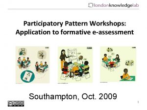 Participatory Pattern Workshops Application to formative eassessment Southampton