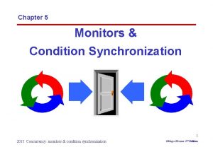 Chapter 5 Monitors Condition Synchronization 1 2015 Concurrency
