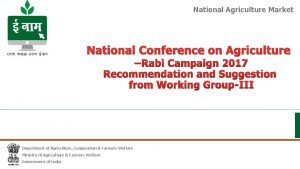 National Agriculture Market National Conference on Agriculture Rabi