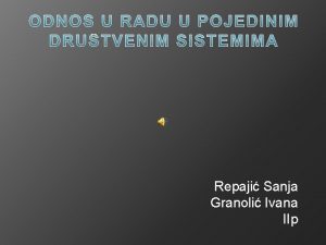 Repaji Sanja Granoli Ivana IIp UVOD SVOJINA i