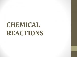 CHEMICAL REACTIONS HELPFUL HINTS Symbols you should know