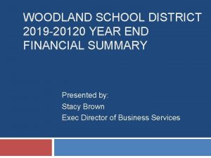 WOODLAND SCHOOL DISTRICT 2019 20120 YEAR END FINANCIAL