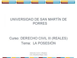 UNIVERSIDAD DE SAN MARTN DE PORRES Curso DERECHO
