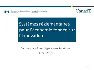 Systmes rglementaires pour lconomie fonde sur linnovation Communaut