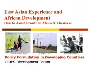 East Asian Experience and African Development How to