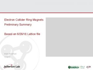 Electron Collider Ring Magnets Preliminary Summary Based on