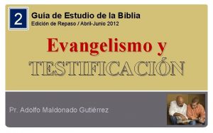 2 Gua de Estudio de la Biblia Edicin