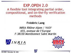EXP OPEN 2 0 A flexible tool integrating