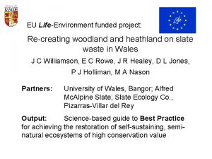 EU LifeEnvironment funded project Recreating woodland heathland on