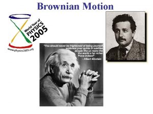 Brownian Motion Einsteins Miracle Year 1905 Berne Switzerland