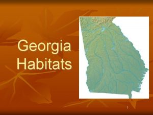 Georgia Habitats 1 Georgia Piedmont Habitat n n