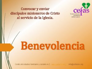 Convocar y enviar discpulos misioneros de Cristo al