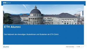 ETH Alumni Das Netzwerk der ehemaligen Studentinnen und