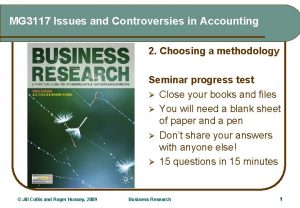 MG 3117 Issues and Controversies in Accounting 2