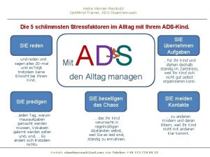 Heike WernerReinbold Opti MindTrainer ADSStaerkencoach Die 5 schlimmsten