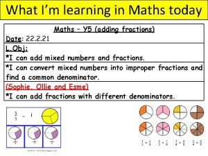 What Im learning in Maths today Maths Y