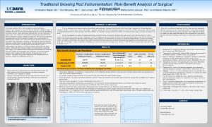 Traditional Growing Rod Instrumentation RiskBenefit Analysis of Surgical