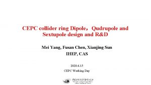 CEPC collider ring DipoleQudrupole and Sextupole design and