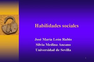 Habilidades sociales Jos Mara Len Rubio Silvia Medina