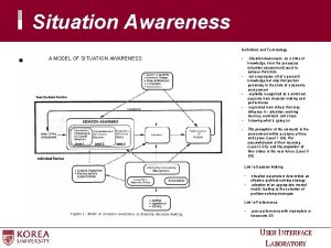 Situation Awareness Definitions and Terminology A MODEL OF